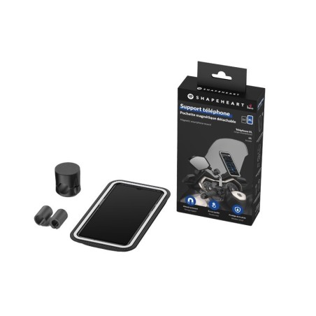 Soporte y Funda magnetica SHAPEHEART RETROVISOR MOTO SCOOTER XXL