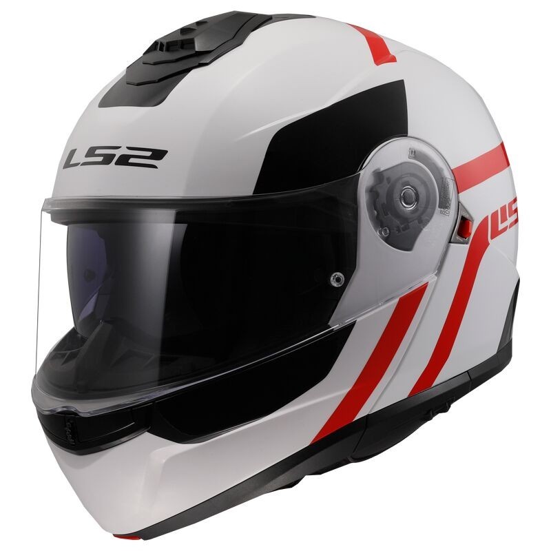Casco Ls2 FF908 STROBE II AUTOX BLANCO/ROJO | Boutique Motor