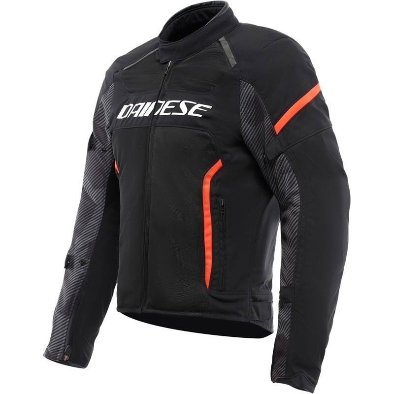 Cazadora Dainese AIR FRAME 3 TEX NEGRO/ROJO FLUOR | Boutique Motor