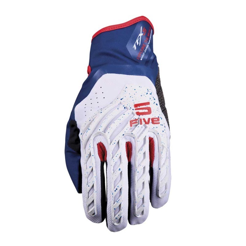 Guantes FIVE TFX5 GRIS/ZUL/ROJO | Boutique Motor