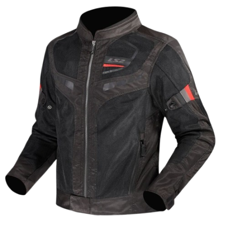 Cazadora Ls2 GARDA AIR NEGRA/ROJA | Boutique Motor